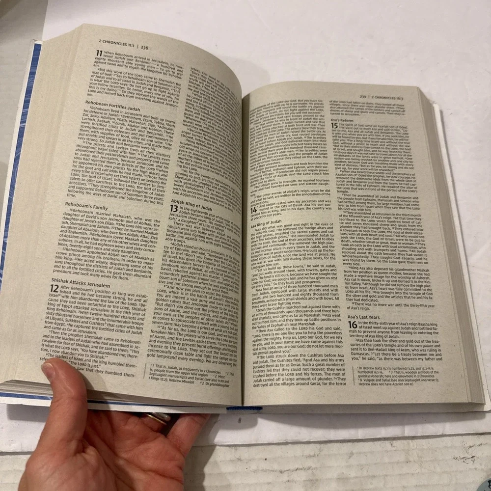 NIV Holy Bible Blue Leather-Look Red Letter Edition 2011 Zondervan Indexed Maps‎